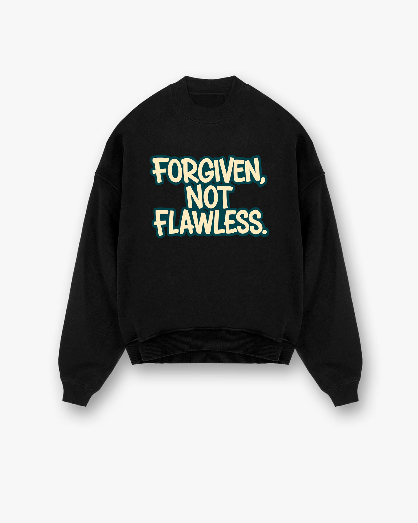 Overflow Christian Sweatshirt - Grey faith-based sweatshirt featuring abundance theme - Premium Christian apparel