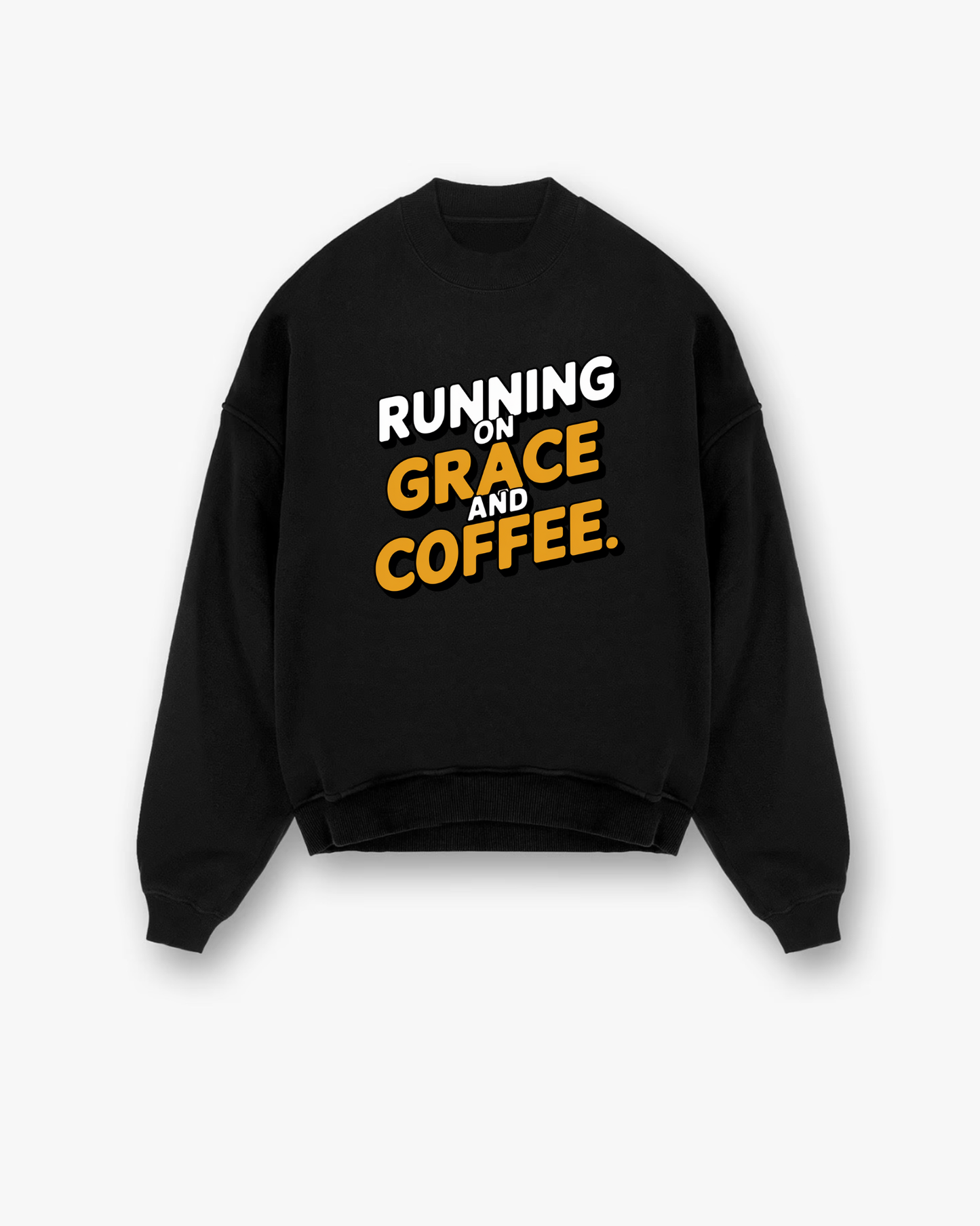 More Than Conquerors Christian Sweatshirt - Grey faith-based sweatshirt featuring Romans 8:37 - Premium Christian apparel