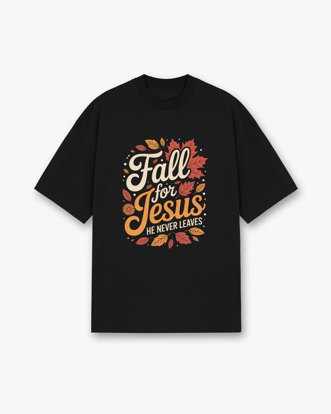 Faith Hope Love Cross Christian T-Shirt - White Christian t-shirt featuring decorative cross with flowers, colorful retro typography - Faith-based apparel for believers