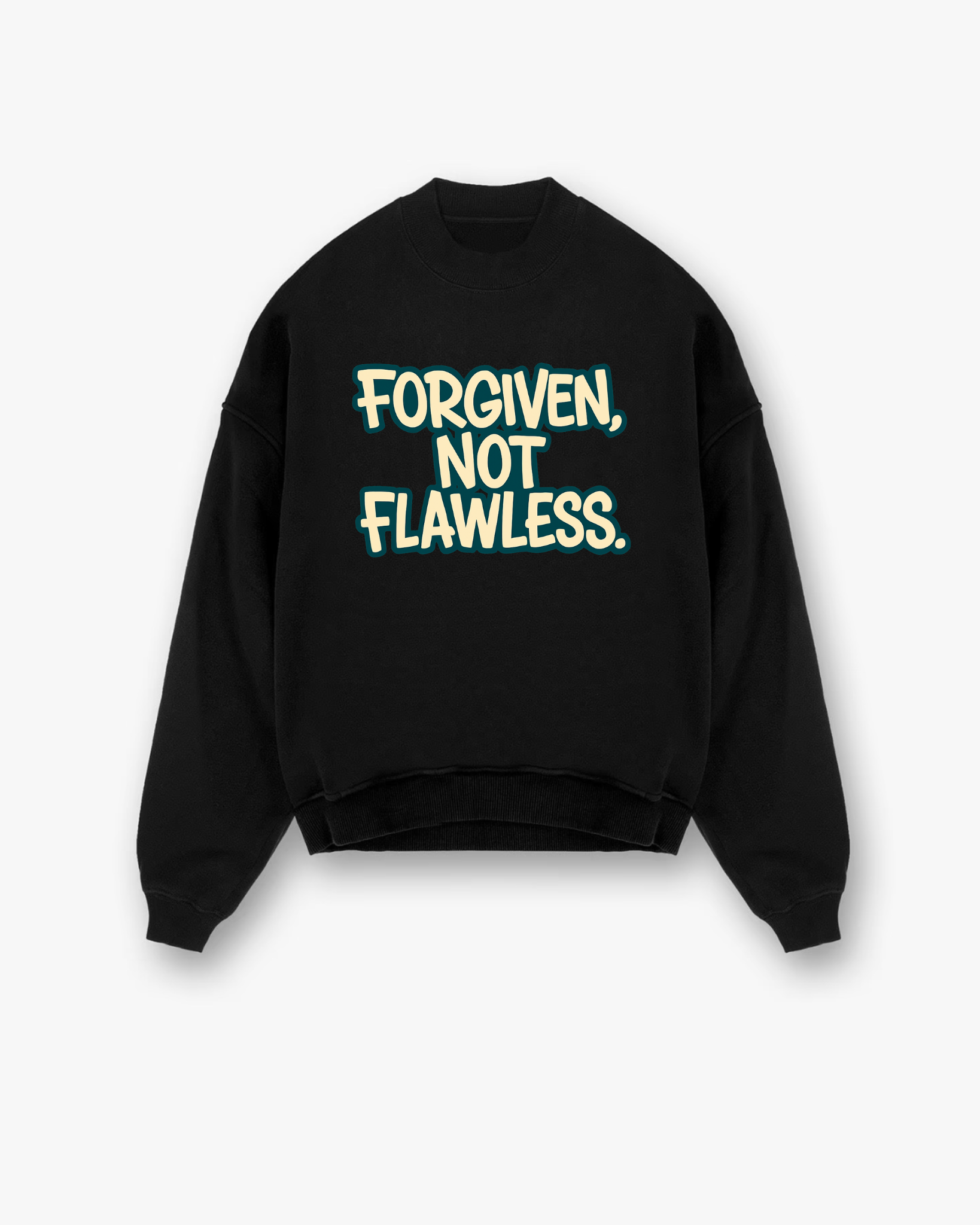 Overflow Christian Sweatshirt - Grey faith-based sweatshirt featuring abundance theme - Premium Christian apparel