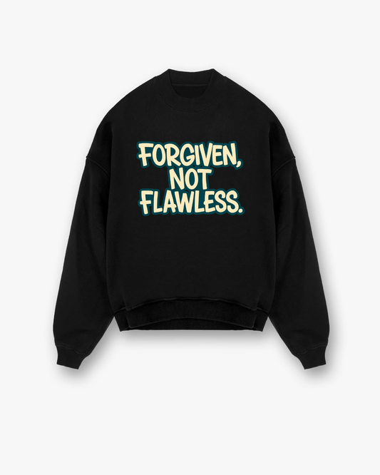 Overflow Christian Sweatshirt - Grey faith-based sweatshirt featuring abundance theme - Premium Christian apparel