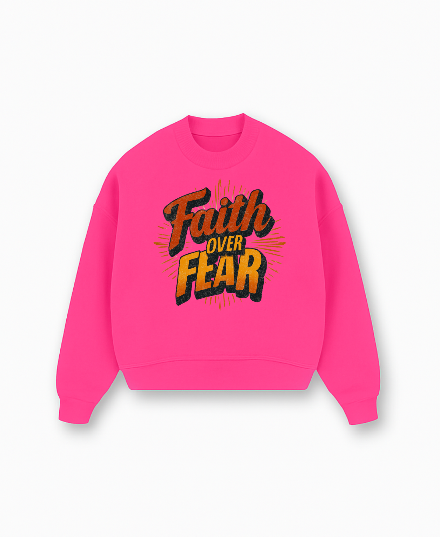 Fearless Christian Sweatshirt - Navy faith-based sweatshirt featuring courage message - Premium Christian apparel