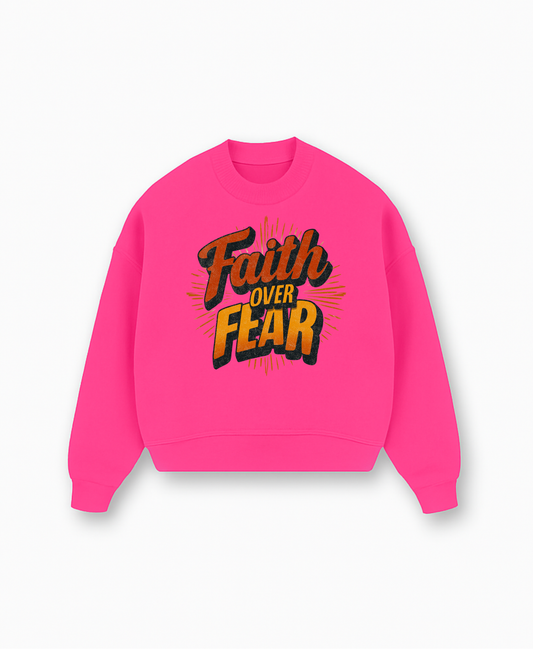 Fearless Christian Sweatshirt - Navy faith-based sweatshirt featuring courage message - Premium Christian apparel