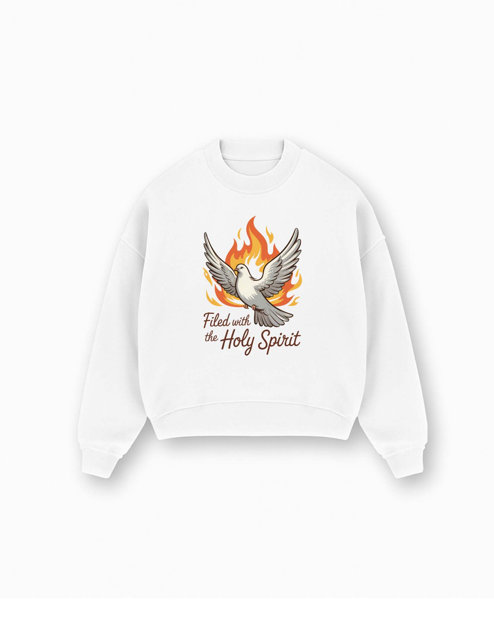 Loved Christian Sweatshirt - Grey faith-based sweatshirt featuring God's love design - Premium Christian apparel