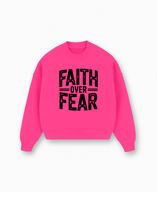 Walk by Faith Christian Sweatshirt - White faith-based sweatshirt featuring faith walk - Premium Christian apparel